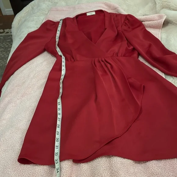 Sandro Paris Leana Wrap-Effect balloon sleeved mini dress from Neiman’s - Picture 11 of 16